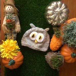 Knitted OWL hat OS infant/toddler